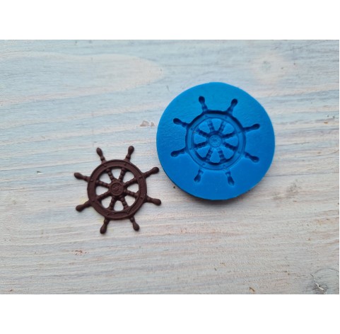 Silicone mold, Sea steering wheel, ~ 3.3 cm, H:0.2 cm