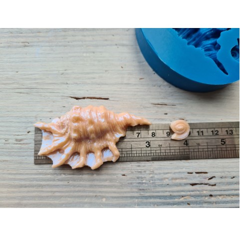 Silicone mold, Seashells, 2 pcs., ~ 4.3-8.2 cm, ~ 1.5 cm