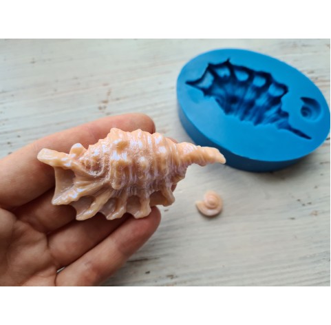 Silicone mold, Seashells, 2 pcs., ~ 4.3-8.2 cm, ~ 1.5 cm