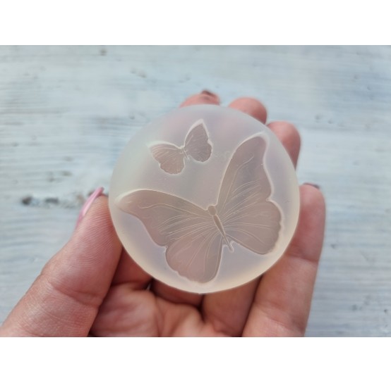 Silicone mold, Butterflies, 2 pcs., ~ 1.8-5 cm