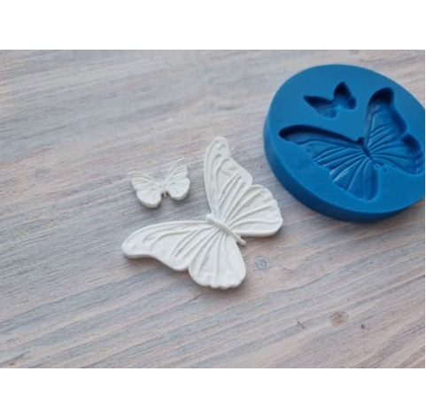 Silicone mold, Butterflies, 2 pcs., ~ 1.8 cm, 4.8 cm