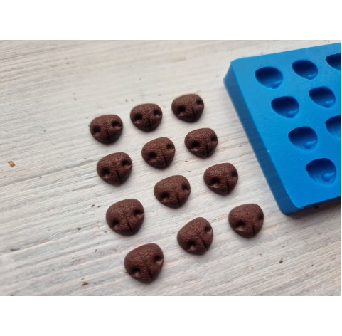 Silicone mold, Dog's/bear's nose, small, 12 pcs., ~ 0.9*1.1 cm