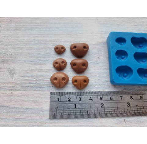 Silicone mold, Bear's nose, 6 pcs., 1 cm, 1.2 cm, 1.3 cm, 1.6 cm, 1.8 cm, 1.9 cm