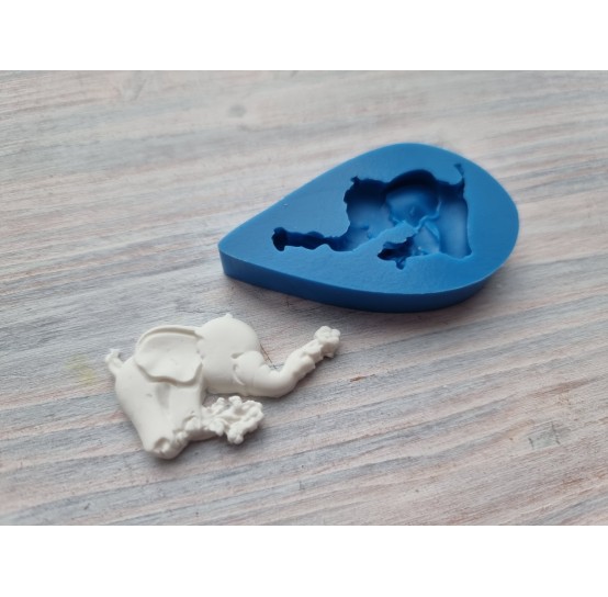 Silicone mold, Elephant 2, ~ 4.1 cm