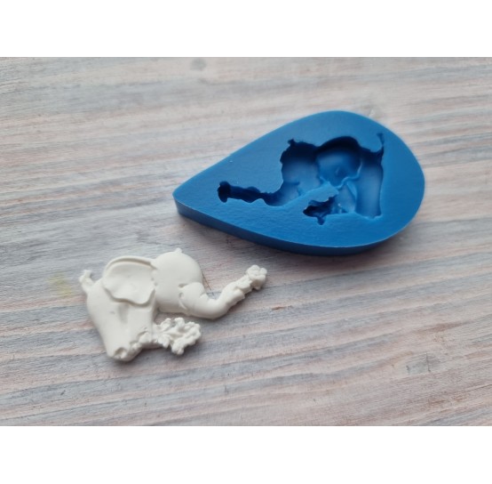Silicone mold, Elephant 2, ~ 4.1 cm