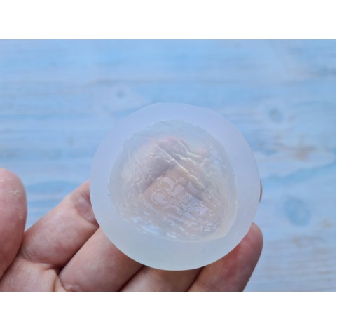 Silicone mold, Walnut shell, 2D, ~ 3*3.3 cm