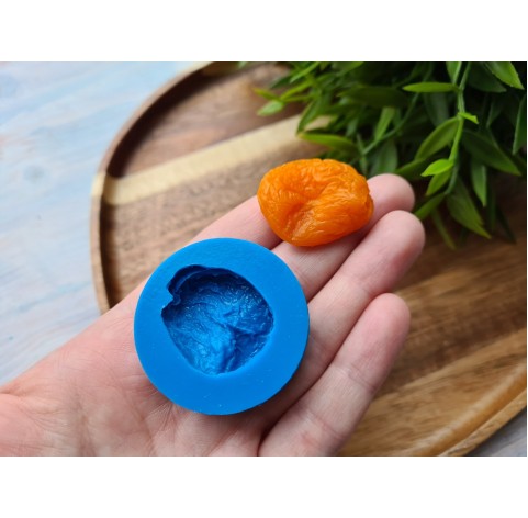 Silicone mold, Dried apricot, style 1, 2D, ~ 2.4*3.1 cm, H:1 cm