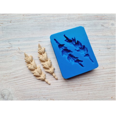 Silicone mold, Wheat branch, natural, 2 pcs., ~ 1.3*5.1 cm