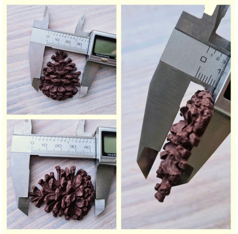 Silicone mold, Pine cone, style 2, ~ 3.6*4.5 cm, H:0.8 cm
