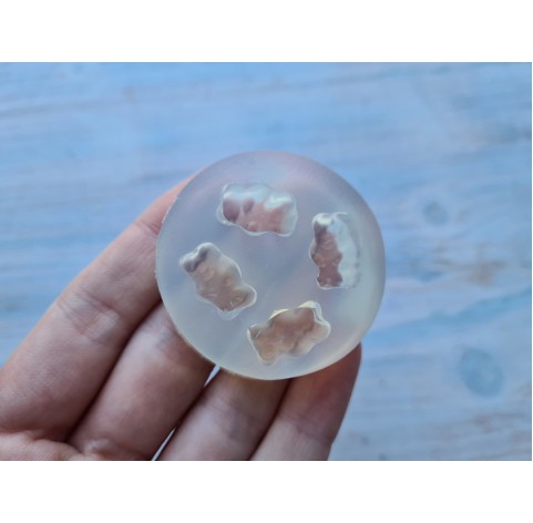 Silicone mold, Jelly bear, 4 pcs., ~ 1.5 cm