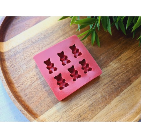 Silicone mold, Jelly bear, 6 pcs., ~ 1.2 * 2.2 cm