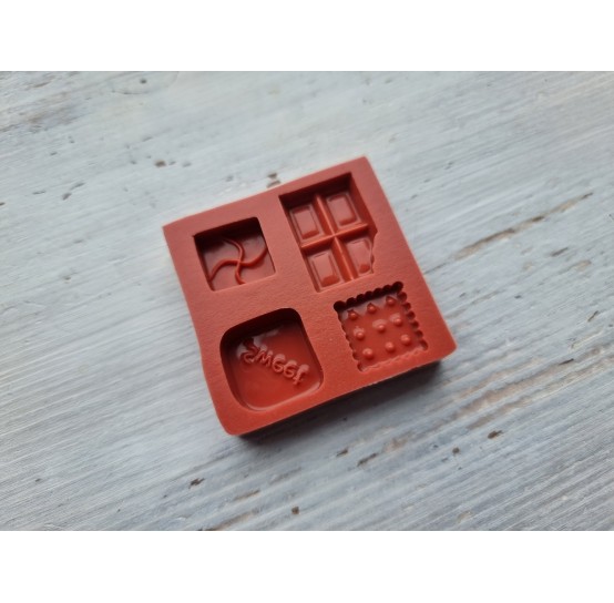 Silicone mold, Set of sweets, 4 pcs., ~ 1.5-2.4 cm