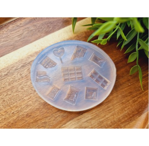 Silicone mold, Set of sweets, 10 pcs., ~ 1.1-2.3 cm