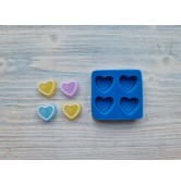 Silicone mold, Candy hearts, 4 pcs., ~ 2.2 cm