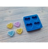 Silicone mold, Candy hearts, 4 pcs., ~ 2.2 cm