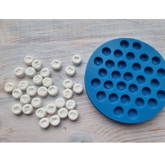 Silicone mold, Personalized toothpaste tablets, 30 pcs., ~ Ø 1 cm