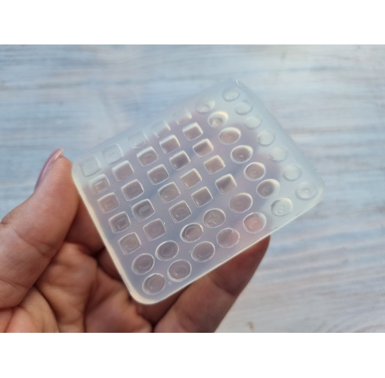 Silicone mold, Miniature soap, 1:12, 49 pcs., ~ Ø 0.6-0.7 cm
