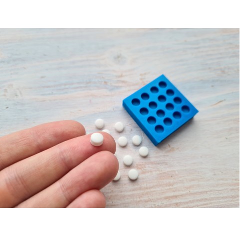 Silicone mold, Miniature soap, 16 pcs., ~ Ø 0.3-0.5 cm