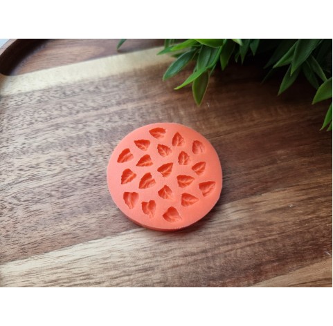 Silicone mold, Leaves, small, 19 pcs., ~ 0.6*0.8 cm