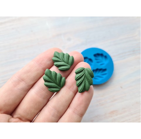Silicone mold, Leaves, 3 pcs., ~ 1.5*2 cm