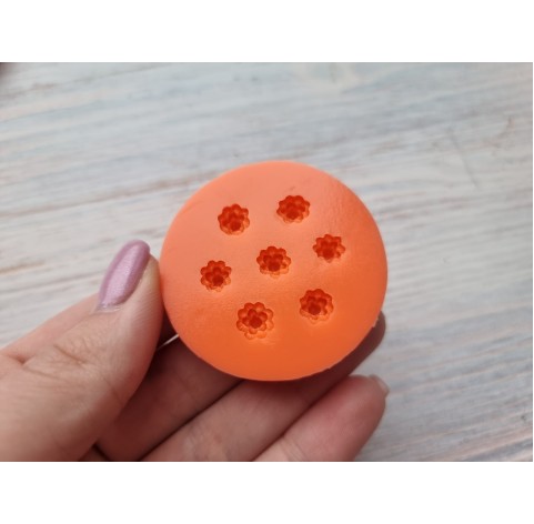 Silicone mold, Flower, style 2, 7 elements, small, ~ 0.7-1.1 cm
