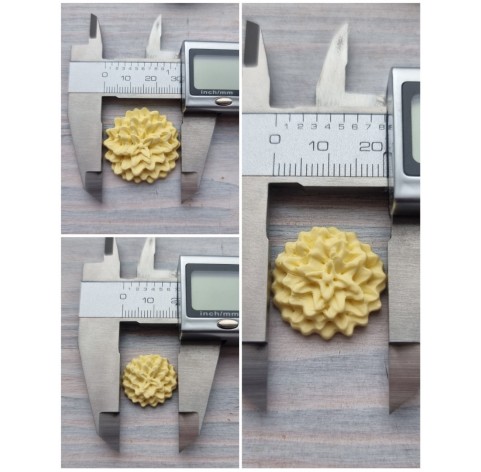Silicone mold, Hydrangea, artificial, 3 pcs., ~ 1.7 cm, 2.1 cm, 2.9 cm