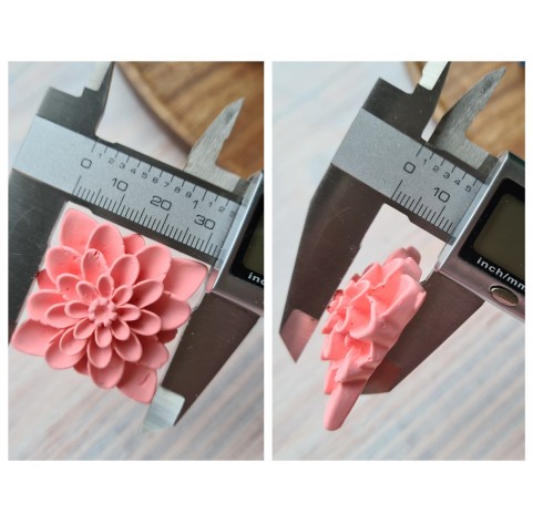 Silicone mold, Flower, style 4, ~ 3.3 cm, H:1.4 cm