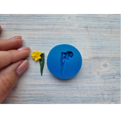 Silicone mold, Daffodil on stem, ~ 3*1,5 cm