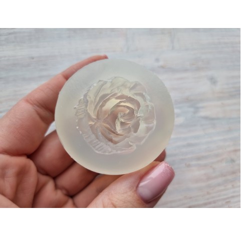 Silicone mold, Rose, style 9, ~ Ø 3.4 cm, H:2.2 cm