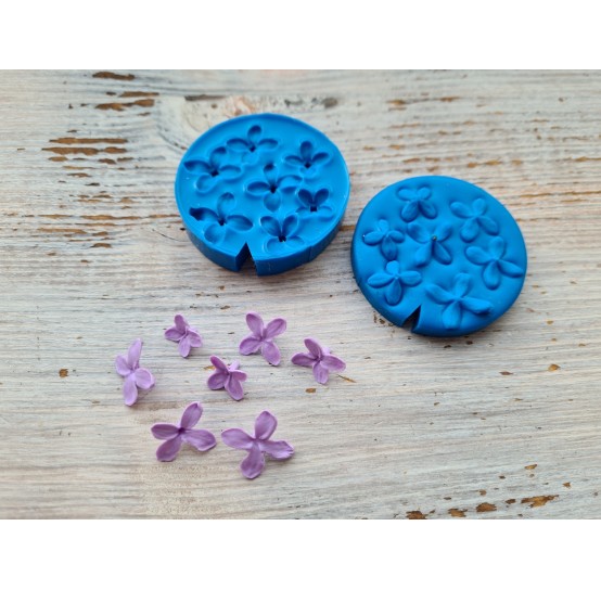 Silicone mold, Lilac flowers, 2-part mold, 3D, 7 pcs., ~ 1.1*1.9 cm