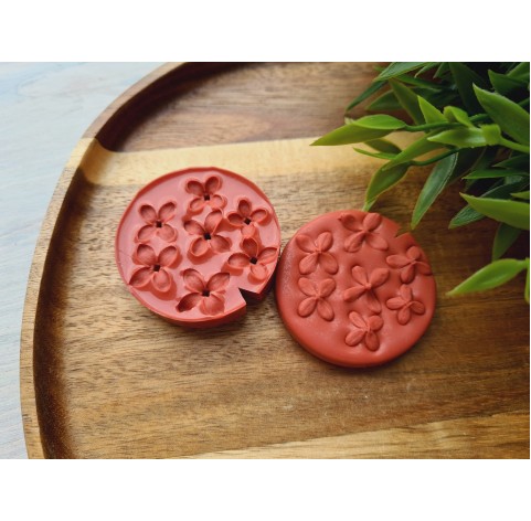 Silicone mold, Lilac flowers, 2-part mold, 3D, 7 pcs., ~ 1.1*1.9 cm