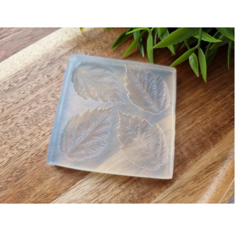 Silicone mold, Mint leaves, 4 pcs., ~ 4 cm