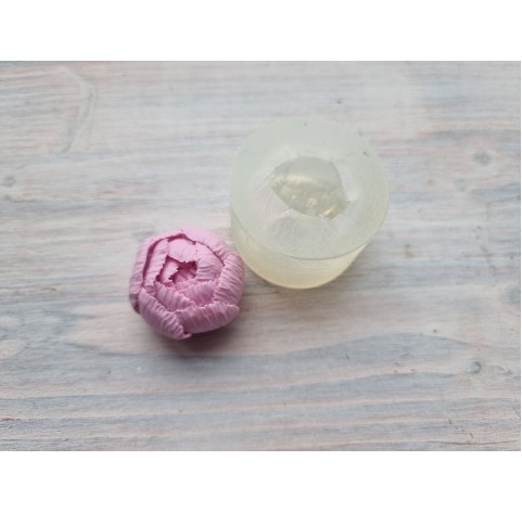 Silicone mold, Peony, style 1, large, ~ 2.8 cm, ~ H:2 cm