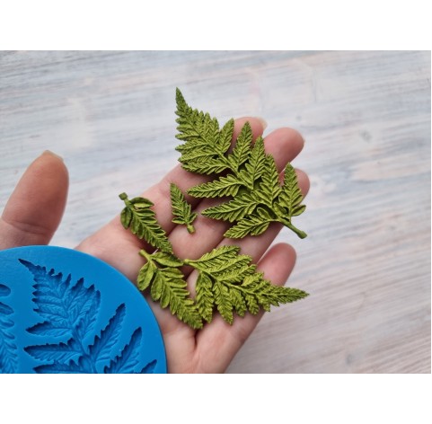 Silicone mold, Fern leaves, 5 pcs., ~ 2.2-7.7 cm