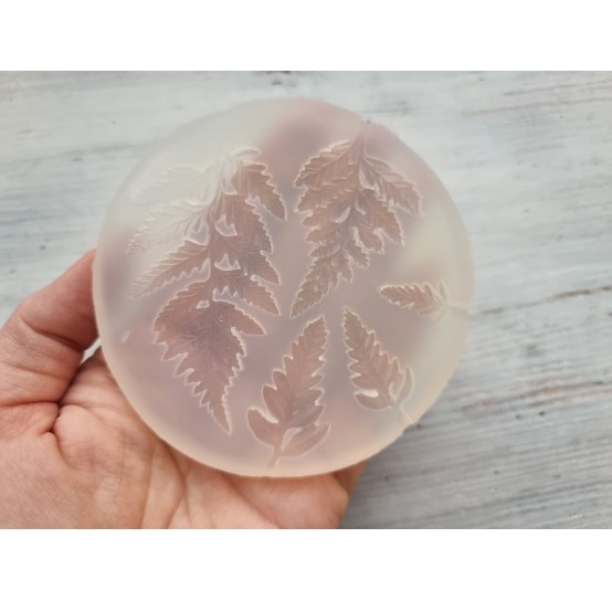 Silicone mold, Fern leaves, 5 pcs., ~ 1.1-4 cm, ~ 2-7.5 cm
