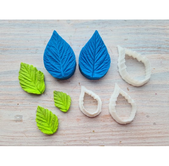 Silicone veiner, Raspberry leaf, style 1, set or individually