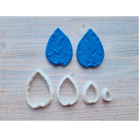 Silicone veiner, Raspberry leaf, style 2, set or individually