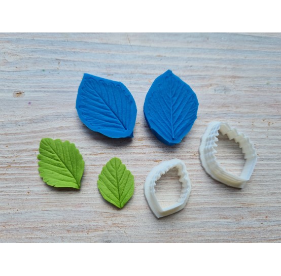 Silicone veiner, Strawberry leaf, small, set or individually