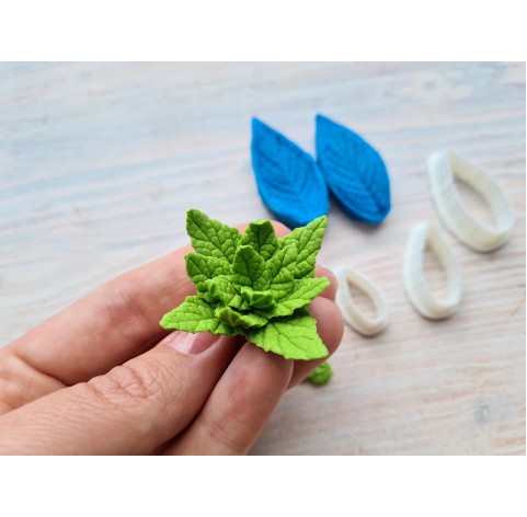 Silicone veiner, Mint leaf, small, set or individually