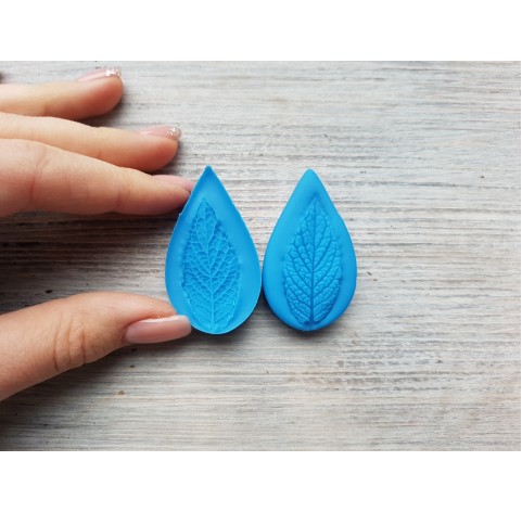 Silicone veiner, Mint leaf, small, (mold size) ~ 2.7*4.9 cm
