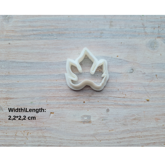 Silicone veiner, Grape leave, small,  ~ 2.5*2.9 cm + 1 cutter 2.2*2.2 cm, set or individually