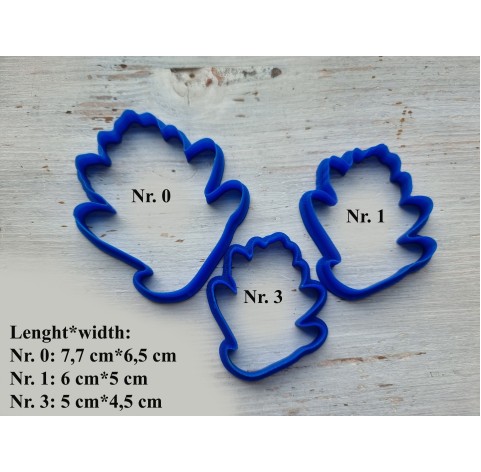 Silicone veiner, Oak leaf, large, (mold size) ~ width 6,5 cm, lenght 7.7 cm + cutters, set or alone