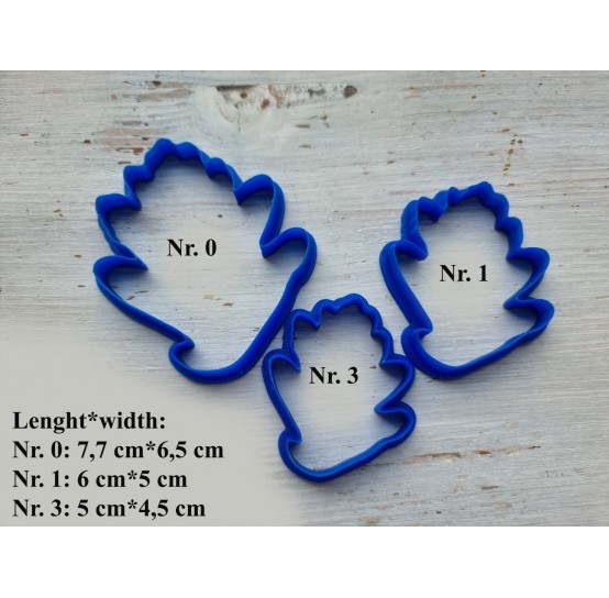 Silicone veiner, Oak leaf, large, (mold size) ~ width 6,5 cm, lenght 7.7 cm + cutters, set or alone
