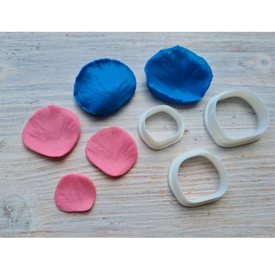 Silicone veiner, Rose petal texture, style 5, set or individually
