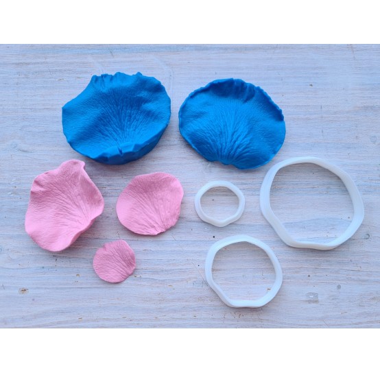 Silicone veiner, Rose petal texture, large, style 2, set or individually