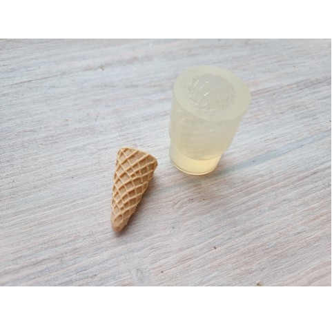 Silicone mold, Ice cream cone, large, ~ Ø 1.7 cm, ~ H:3.5 cm