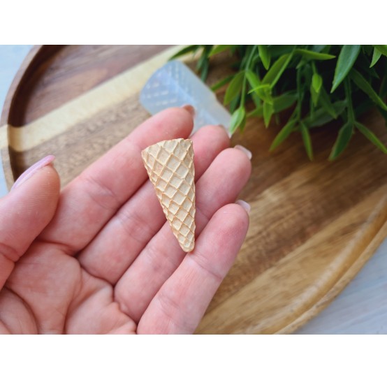 Silicone mold, Ice cream cone, style 3, ~ Ø 1.7 cm, H:3.7 cm