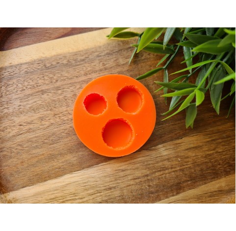 Silicone mold, Macaron, style 1, 3 pcs., ~ Ø 1.5-2 cm, H:0.5-0.7 cm + 3 cutters Ø 1.3-1.6 cm