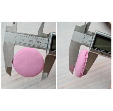 Silicone mold, Macaron, style 8, ~ Ø 3.9 cm, H:1 cm + cutter Ø 3.3 cm