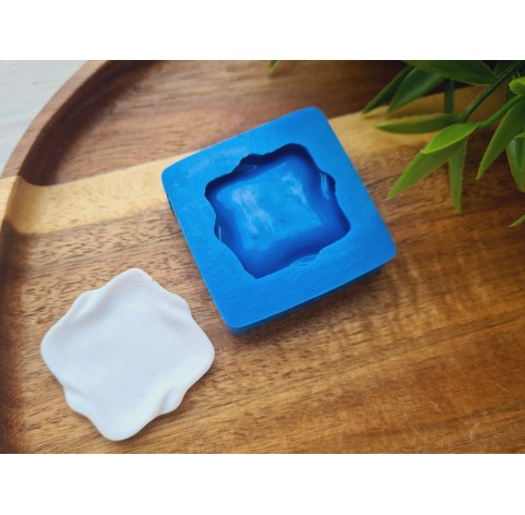 Silicone mold, Plate, square, ~ 3.5 cm, H:0.4 cm